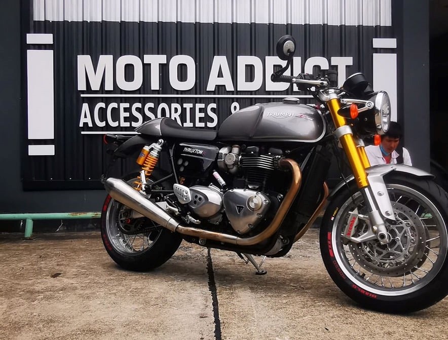 Triumph Thruxton R กับ ยาง Pirelli Rosso lll คือดีมากได้อารมณ์สปอร์ต พร้อมสมรรถนะ สปอร์ต ที่แท้ทรู