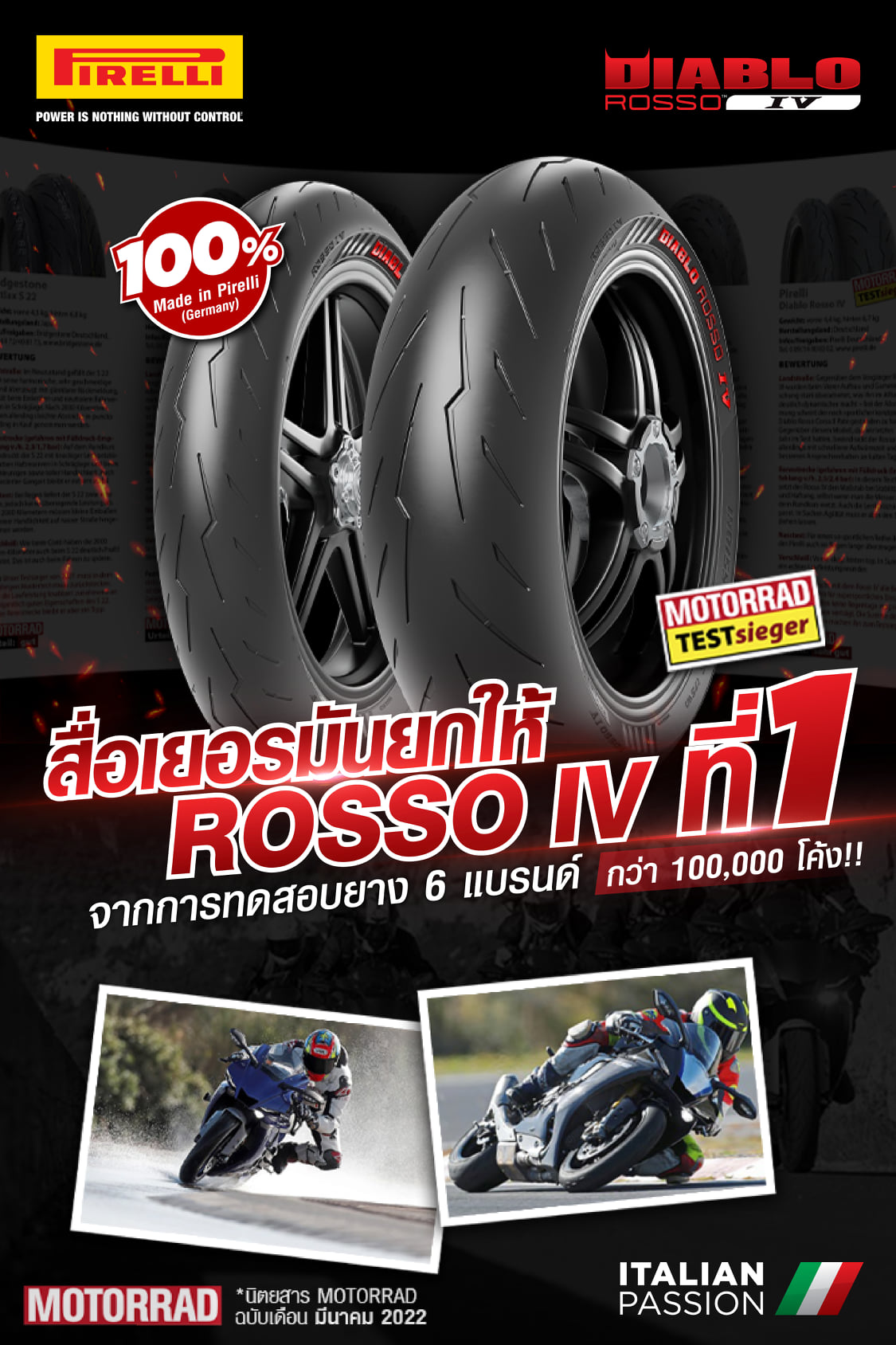 Pirelli Diablo Rosso IV ยางที่สื่อเยอรมัน ยกให้เป็นยางอันดับ 1 จากยาง 6 แบรนด์!