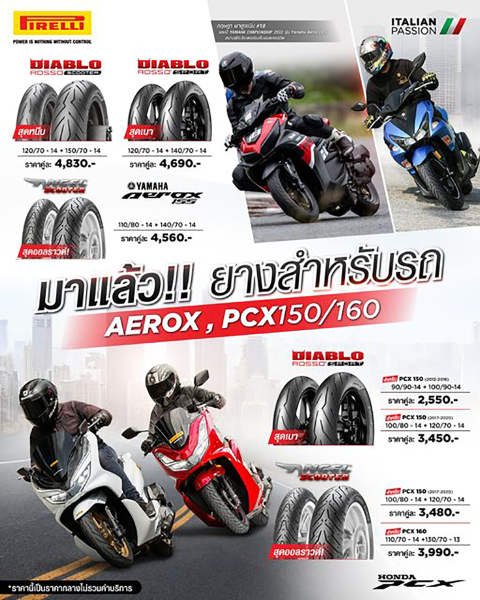 มาแล้ว!! พร้อมเอาใจชาว AEROX และ PCX!