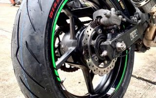 NINJA 400 เปลี่ยนยางหลัง ..Pirelli Diablo Rosso lll 150/60-R17