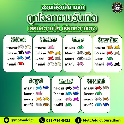 เลือกสีรถที่ถูกโฉลกกับวันเกิดของคุณ