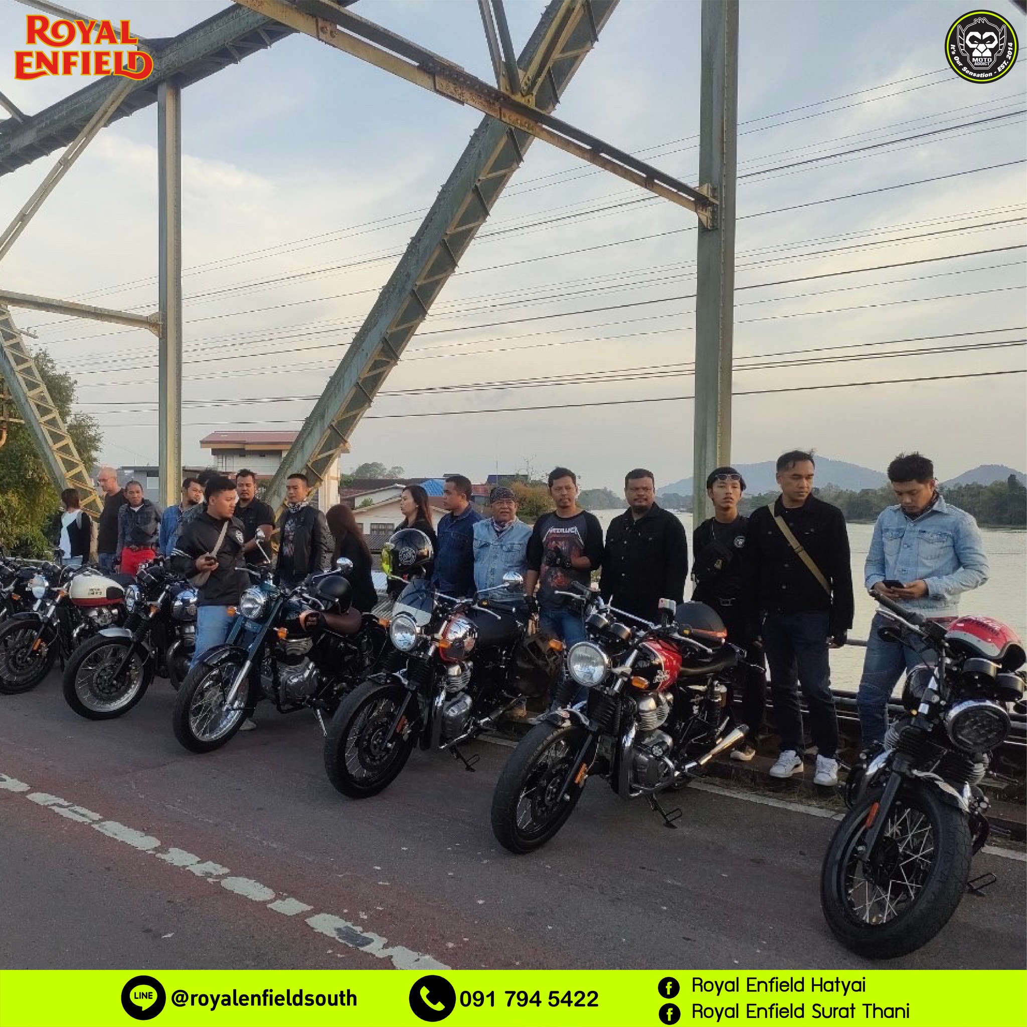 ภาพบรรยากาศ เหล่าพี่น้องชาว Royal Enfield SuratThani