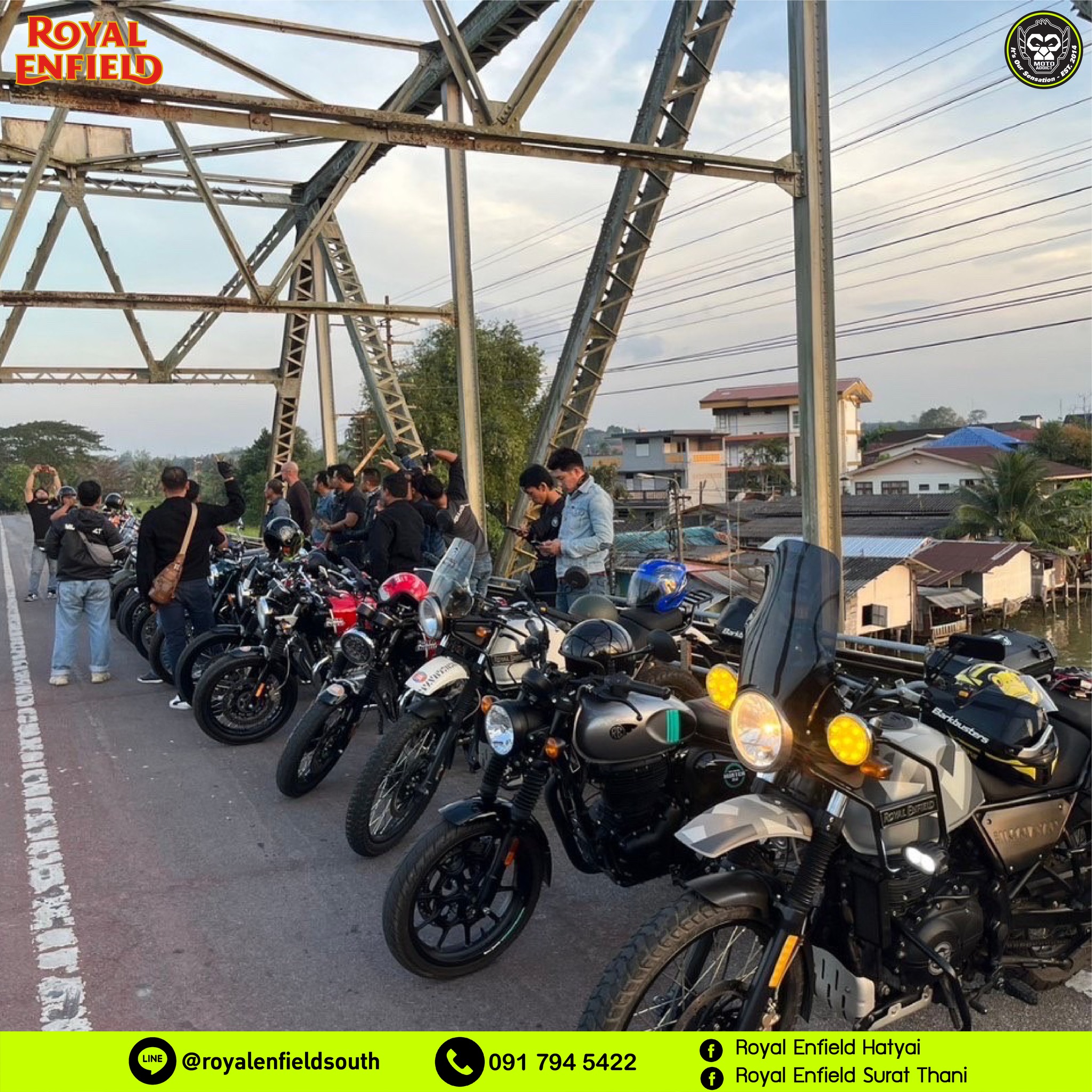 ภาพบรรยากาศ เหล่าพี่น้องชาว Royal Enfield SuratThani