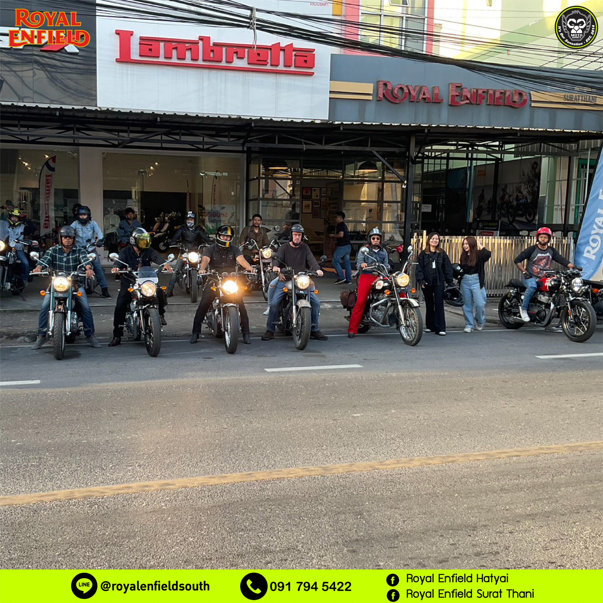 ภาพบรรยากาศ เหล่าพี่น้องชาว Royal Enfield SuratThani