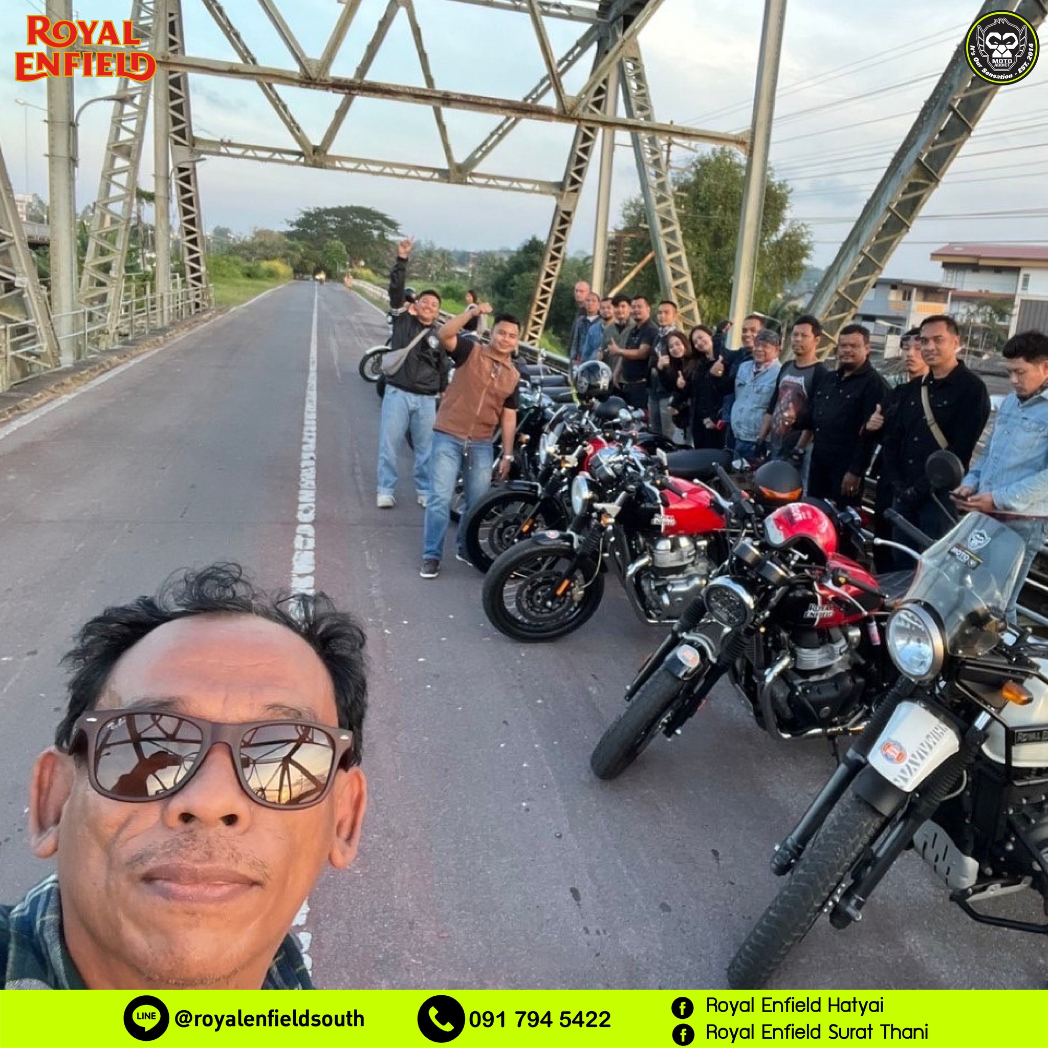 ภาพบรรยากาศ เหล่าพี่น้องชาว Royal Enfield SuratThani