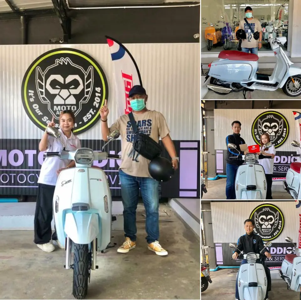 กลัว LAMBRETTA V200 SPECIAL จะน้อยใจ วันนี้เลยจัดเจ้าของมารับน้องไปอยู่ด้วย ขาวจั๊ว น่าเจี๊ย