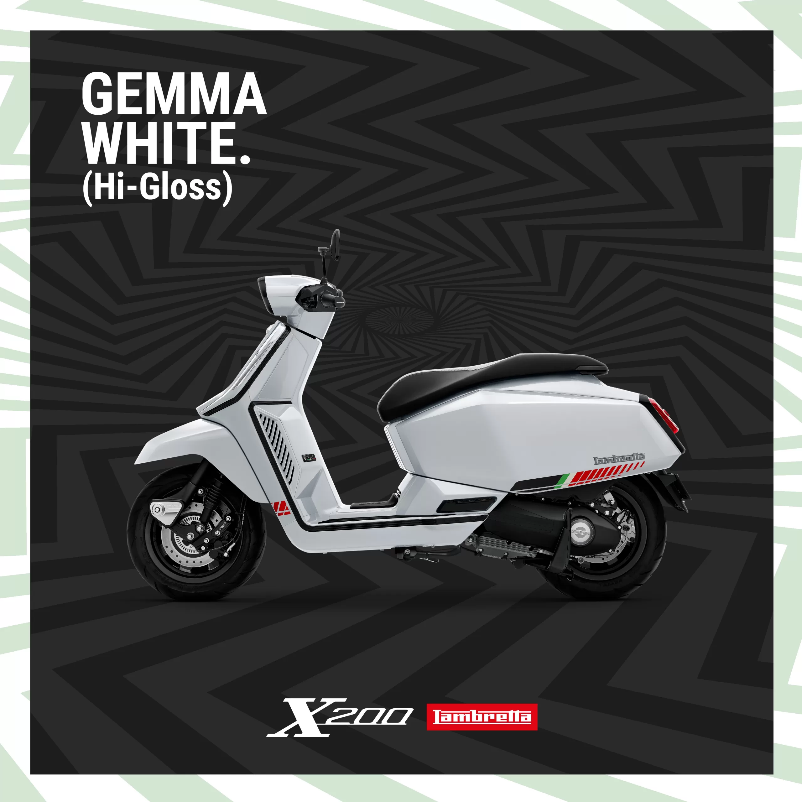 LAMBRETTA X200 GEMMA WHITE (Hi-Gloss)