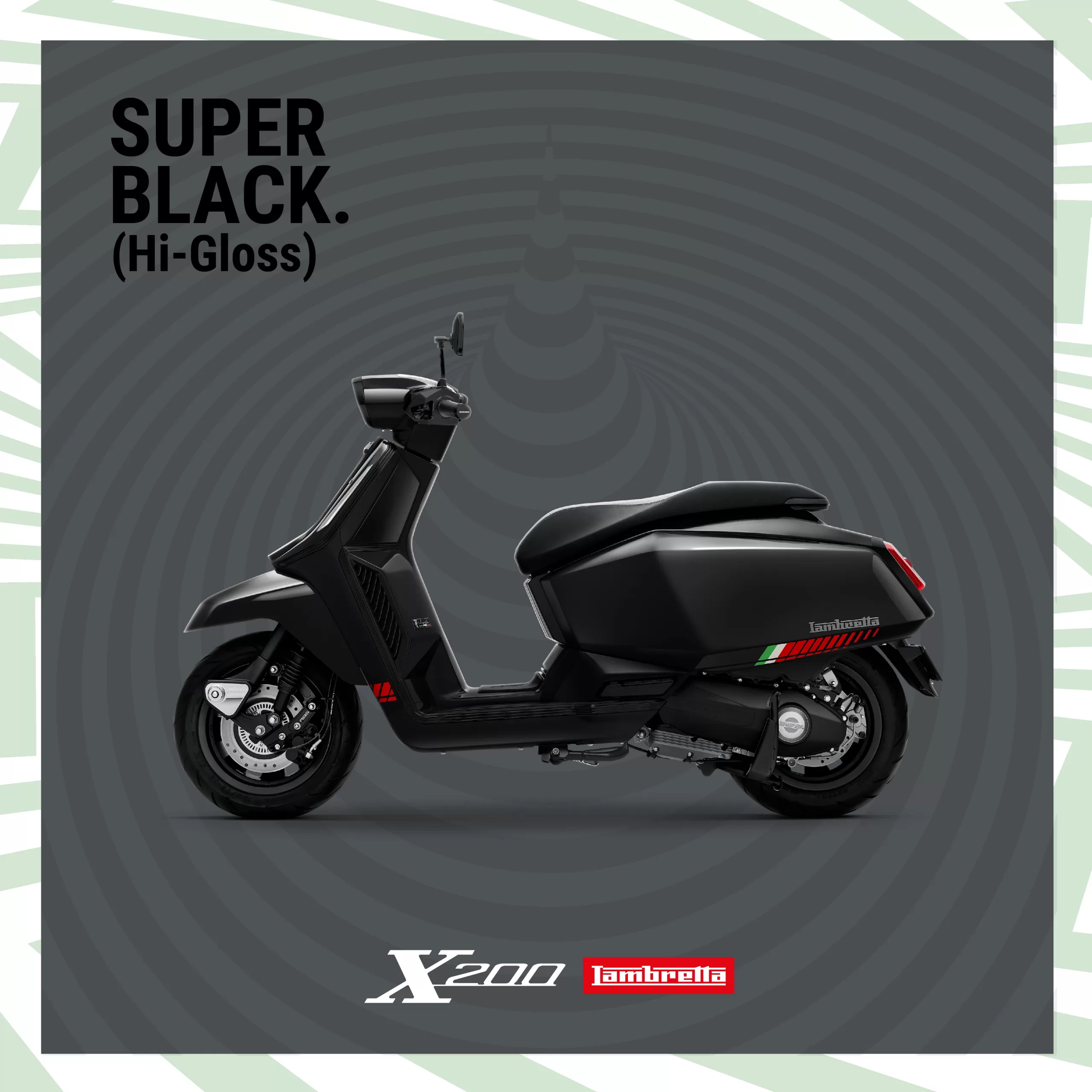 LAMBRETTA X200 SUPER BLACK (Hi-Gloss)