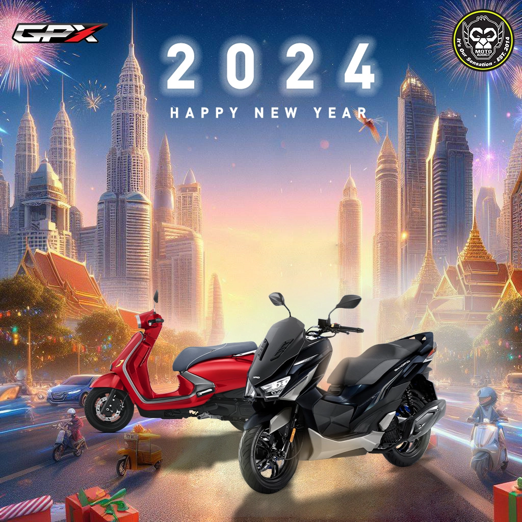 Happy New Year 2024 by GPX Moto Addict