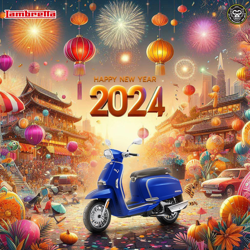 Happy New Year 2024 by Lambretta Moto Addict