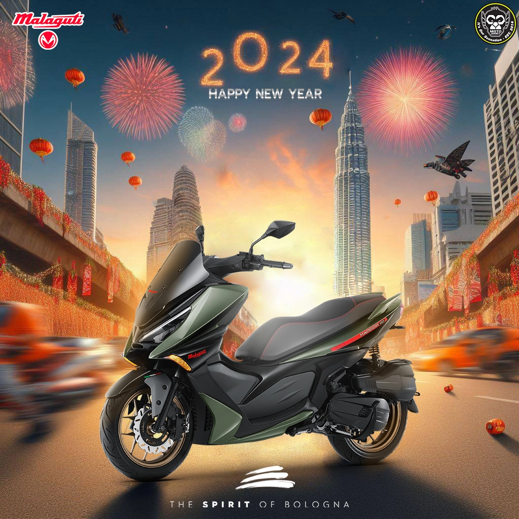 Happy New Year 2024 by Malaguti Moto Addict