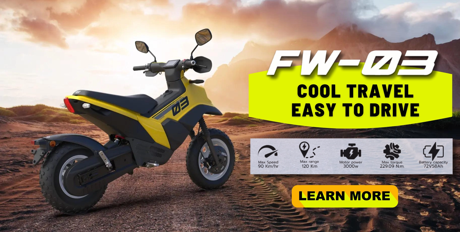 มอเตอร์ไซค์ไฟฟ้า FELO EV FW03