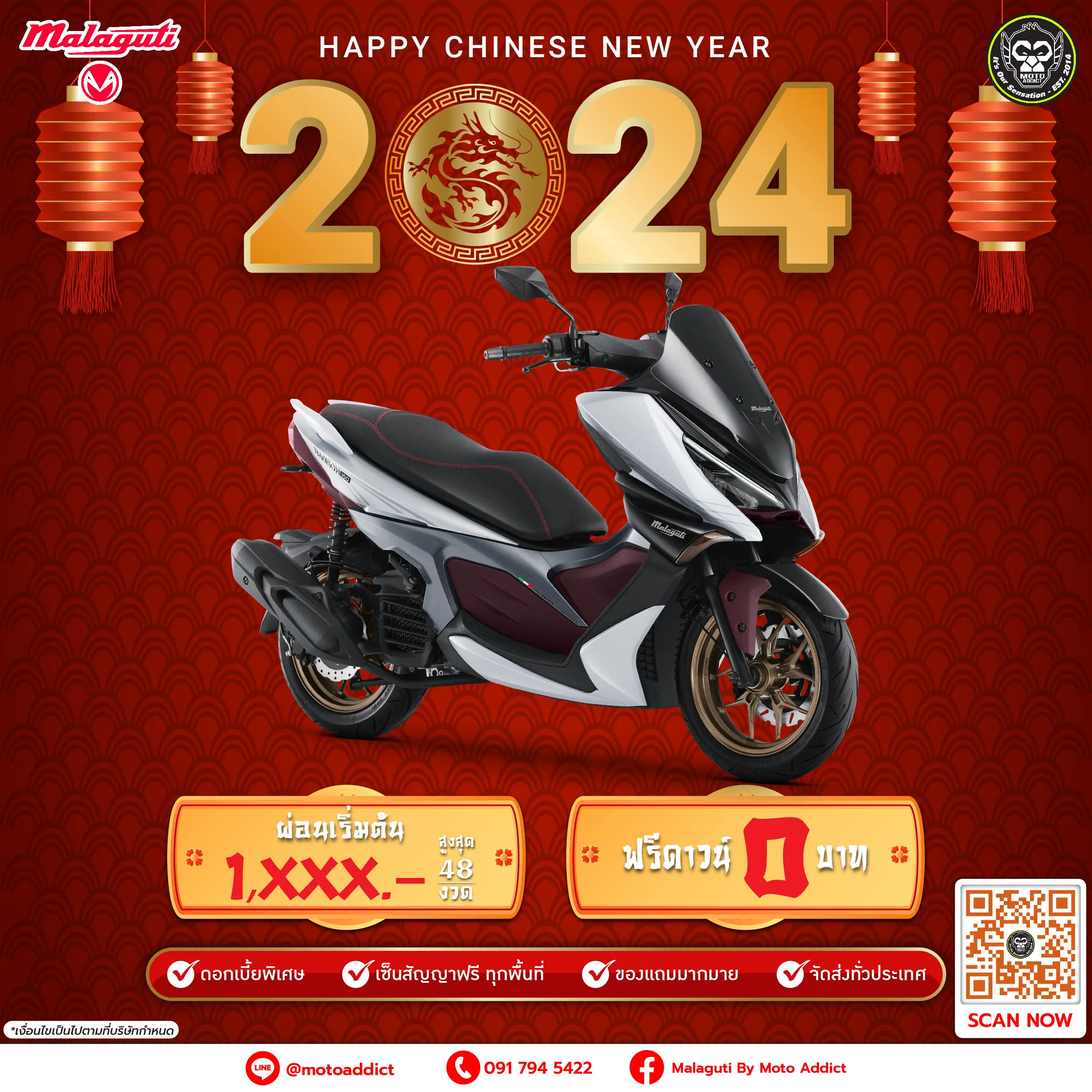 Happy New Pro Malaguti By Moto Addict มาลากูติ