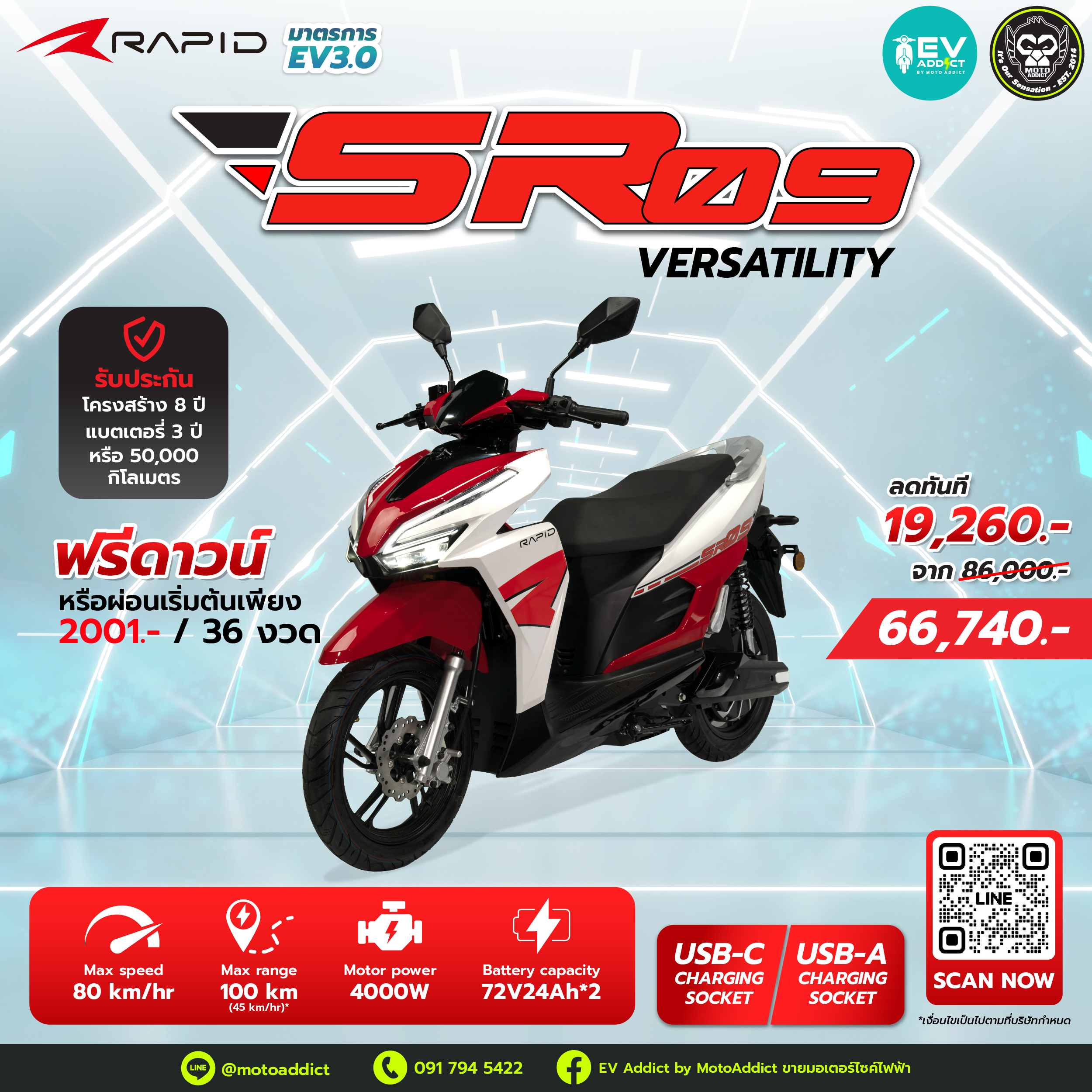 เปิดรับจอง Rapid รุ่น SR09