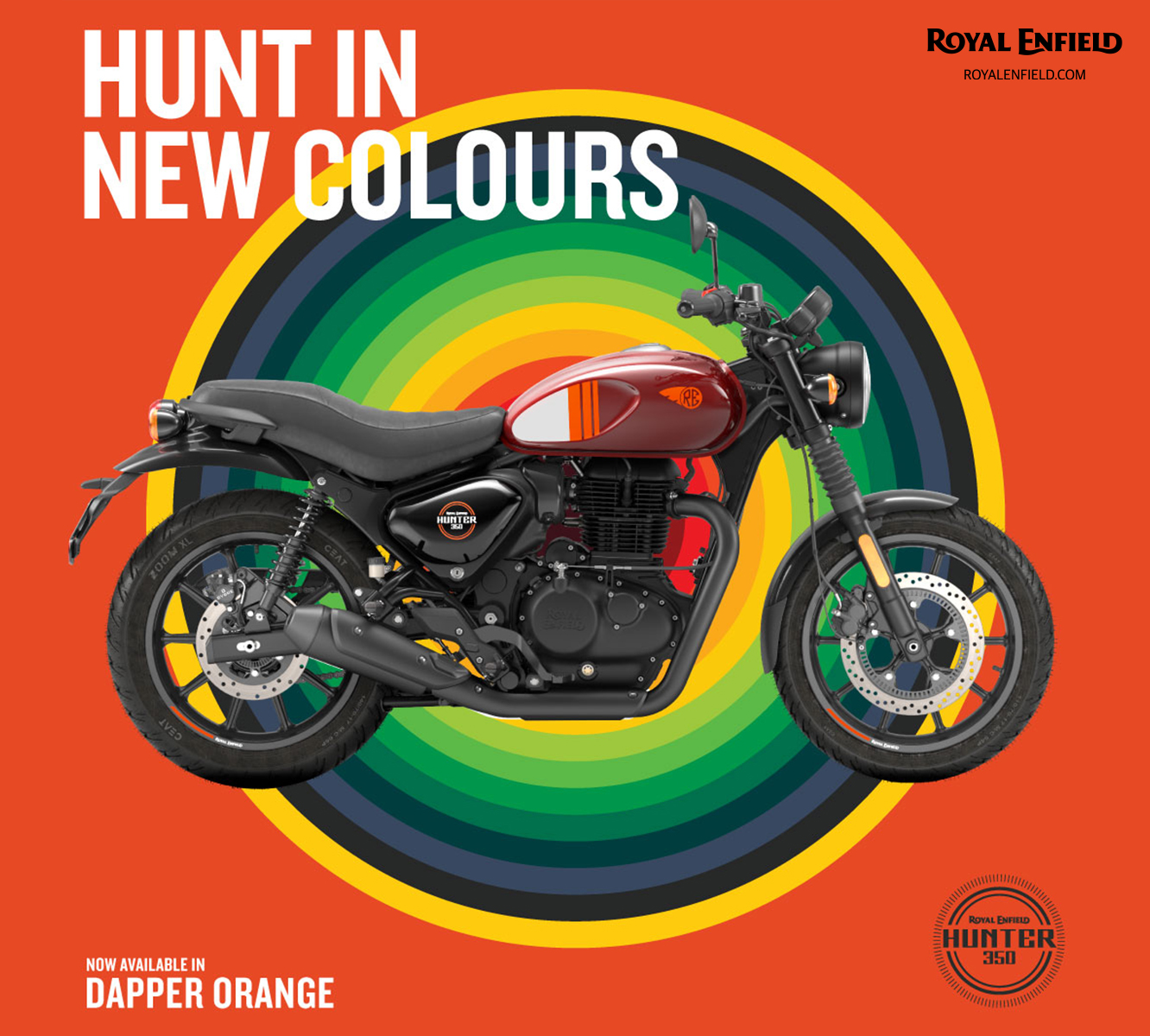 Royal Enfield Hunter 350 กลับมาพร้อมความตื่นเต้นใหม่ด้วย 2 สีใหม่ล่าสุด