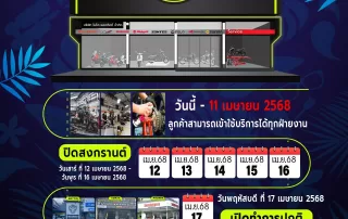 เตรียมตัวให้พร้อม! ✨💦 สรุปวันหยุดและวันเปิดทำการช่วงเทศกาลสงกรานต์ 2568 จาก Moto Addict