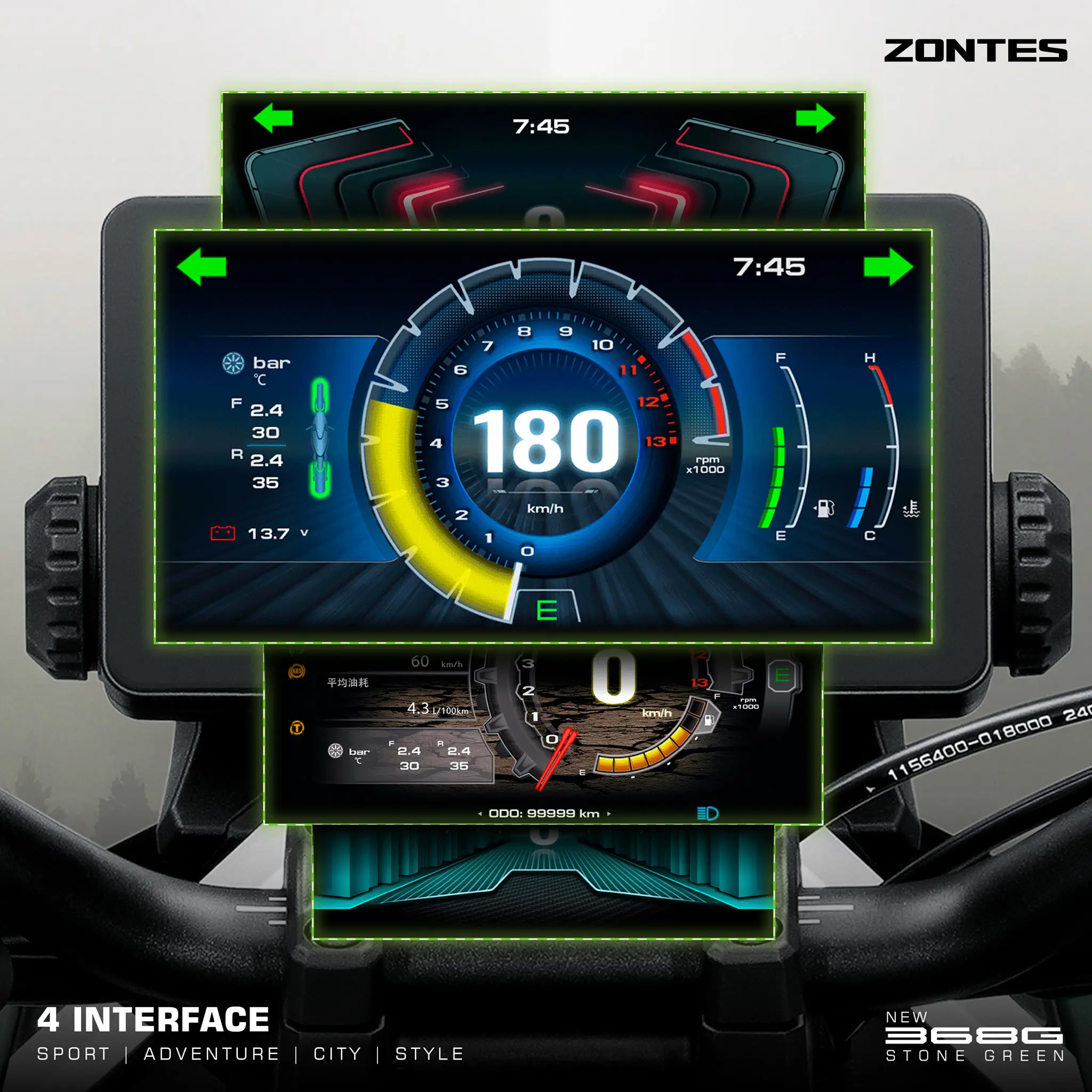 Zontes 368G มาพร้อมจอแสดงผลที่ล้ำสมัยที่สุดในคลาส กับหน้าจอแบบ TFT ขนาดใหญ่ถึง 8 นิ้ว ความละเอียดสูง Zontes 368G มาพร้อมจอแสดงผลที่ล้ำสมัยที่สุดในคลาส กับหน้าจอแบบ TFT ขนาดใหญ่ถึง 8 นิ้ว ความละเอียดสูง