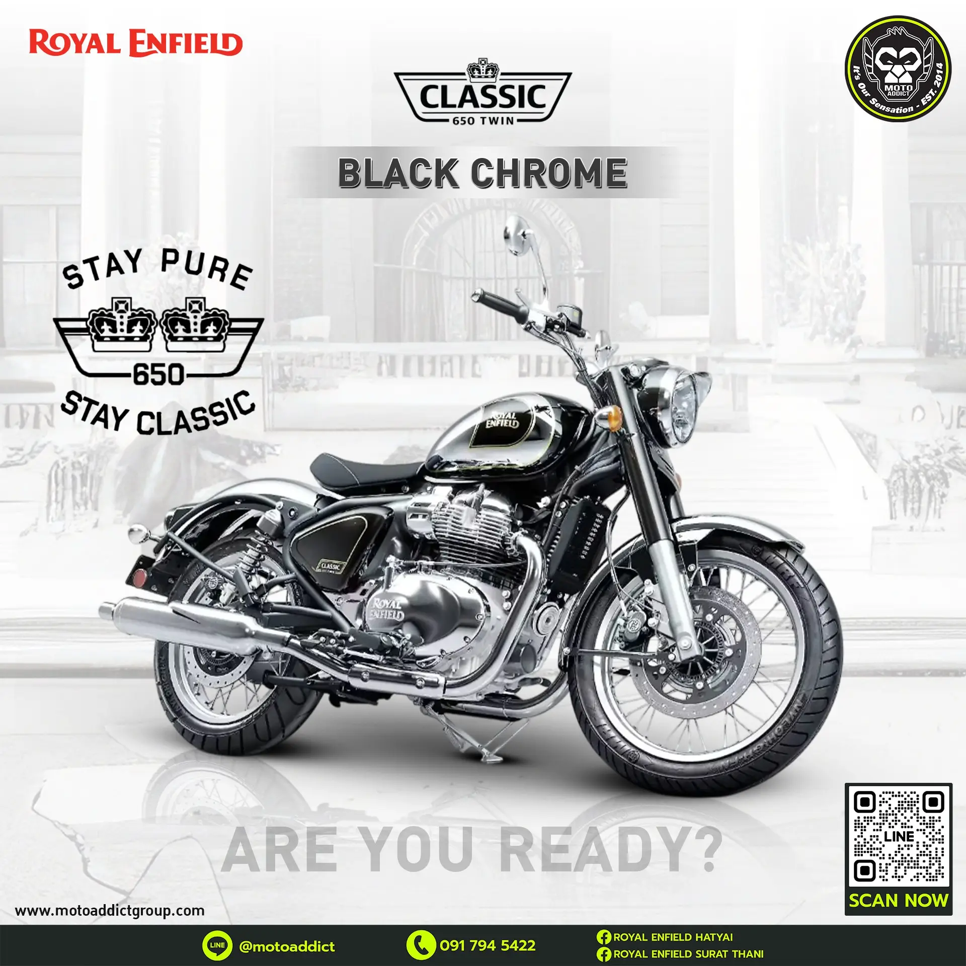 Royal Enfield Classic 650 – สไตล์คลาสสิก กำลังแรง กลิ่นอายย้อนยุค
