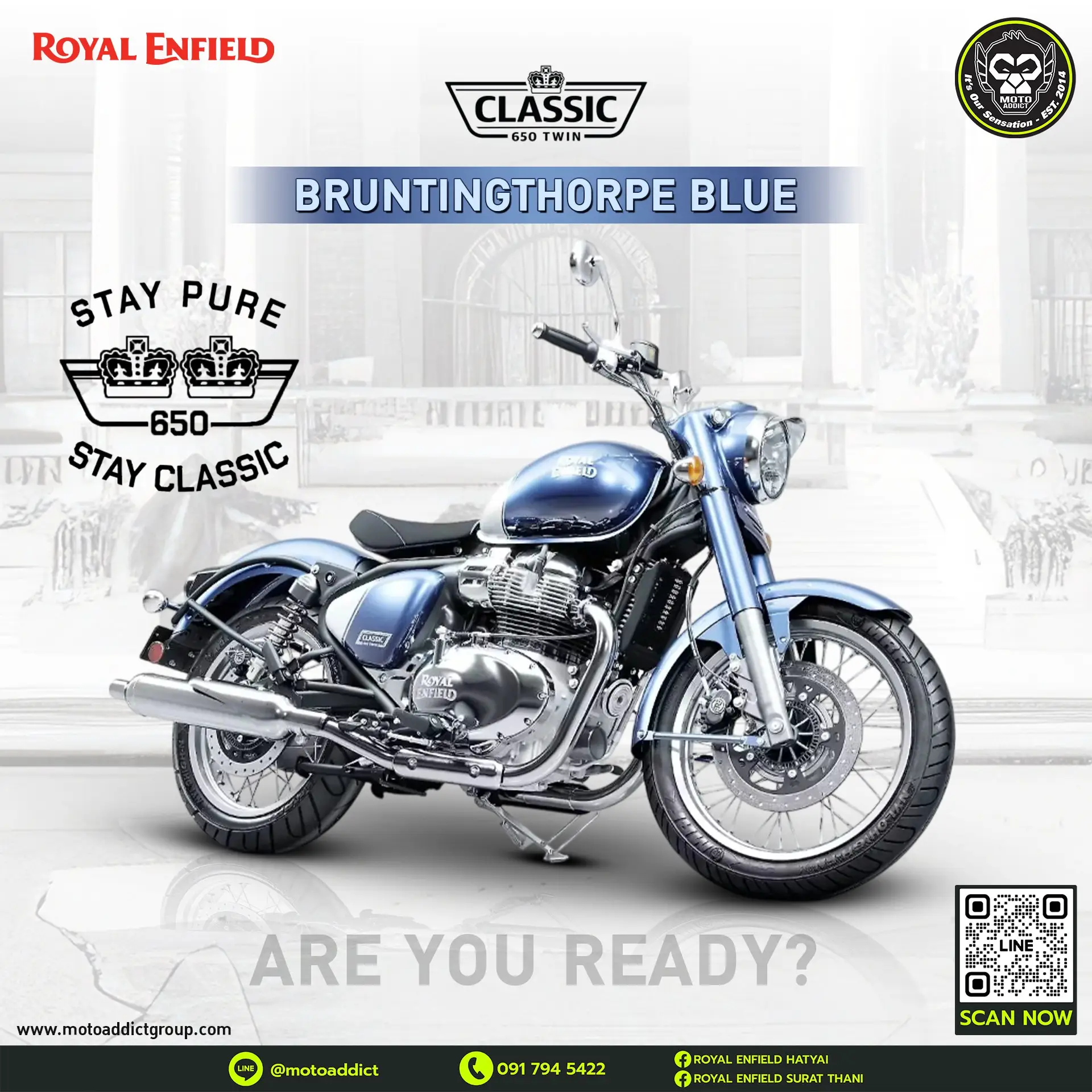 Royal Enfield Classic 650 – สไตล์คลาสสิก กำลังแรง กลิ่นอายย้อนยุค