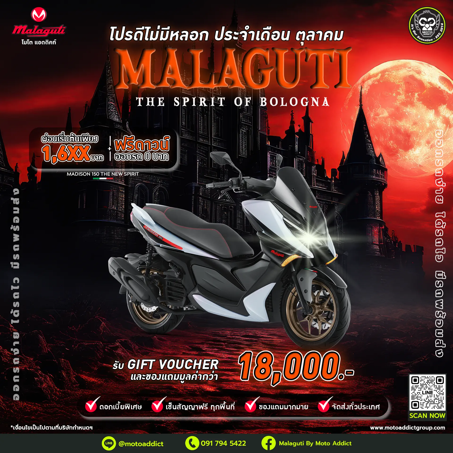โปรดีไม่มีหลอก กับ MALAGUTI พร้อมรับ Gift Voucher และของแถมรวมมูลค่ากว่า 18,000 บาท