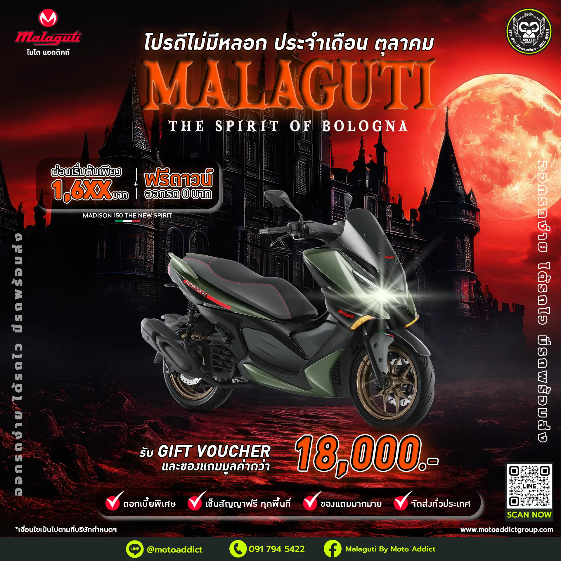 โปรดีไม่มีหลอก กับ MALAGUTI พร้อมรับ Gift Voucher และของแถมรวมมูลค่ากว่า 18,000 บาท