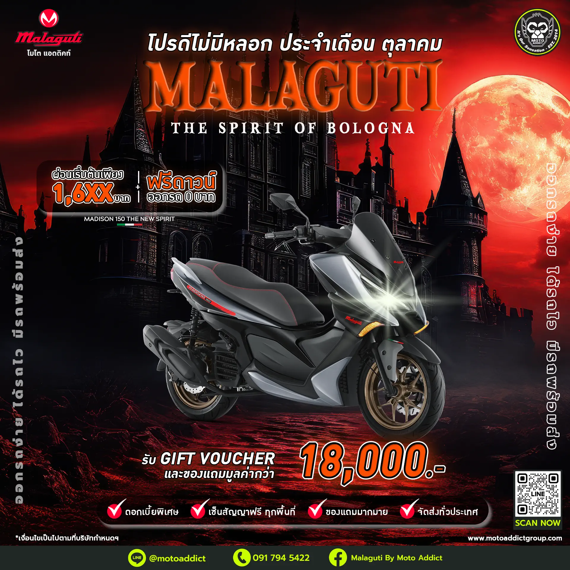 โปรดีไม่มีหลอก กับ MALAGUTI พร้อมรับ Gift Voucher และของแถมรวมมูลค่ากว่า 18,000 บาท
