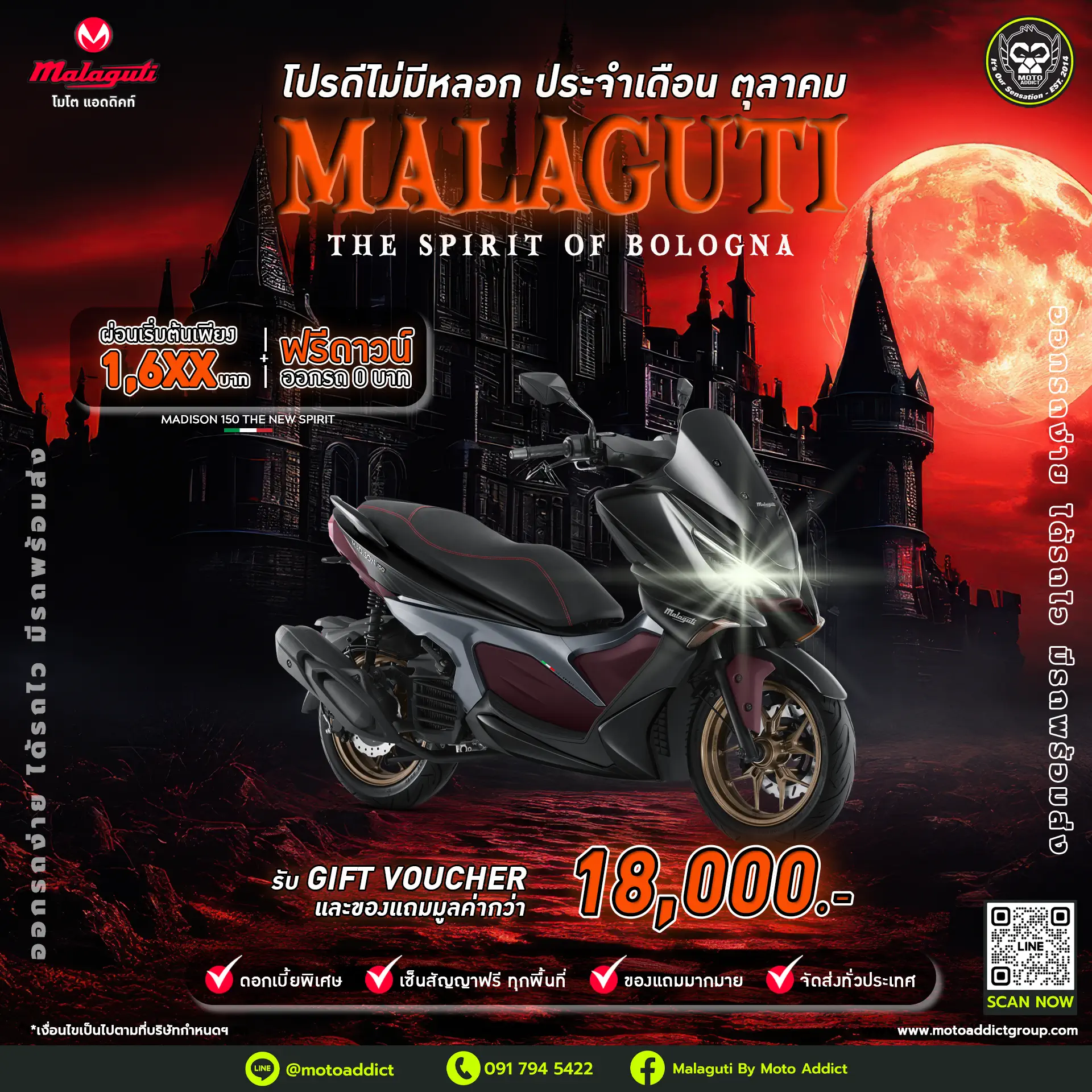 โปรดีไม่มีหลอก กับ MALAGUTI พร้อมรับ Gift Voucher และของแถมรวมมูลค่ากว่า 18,000 บาท