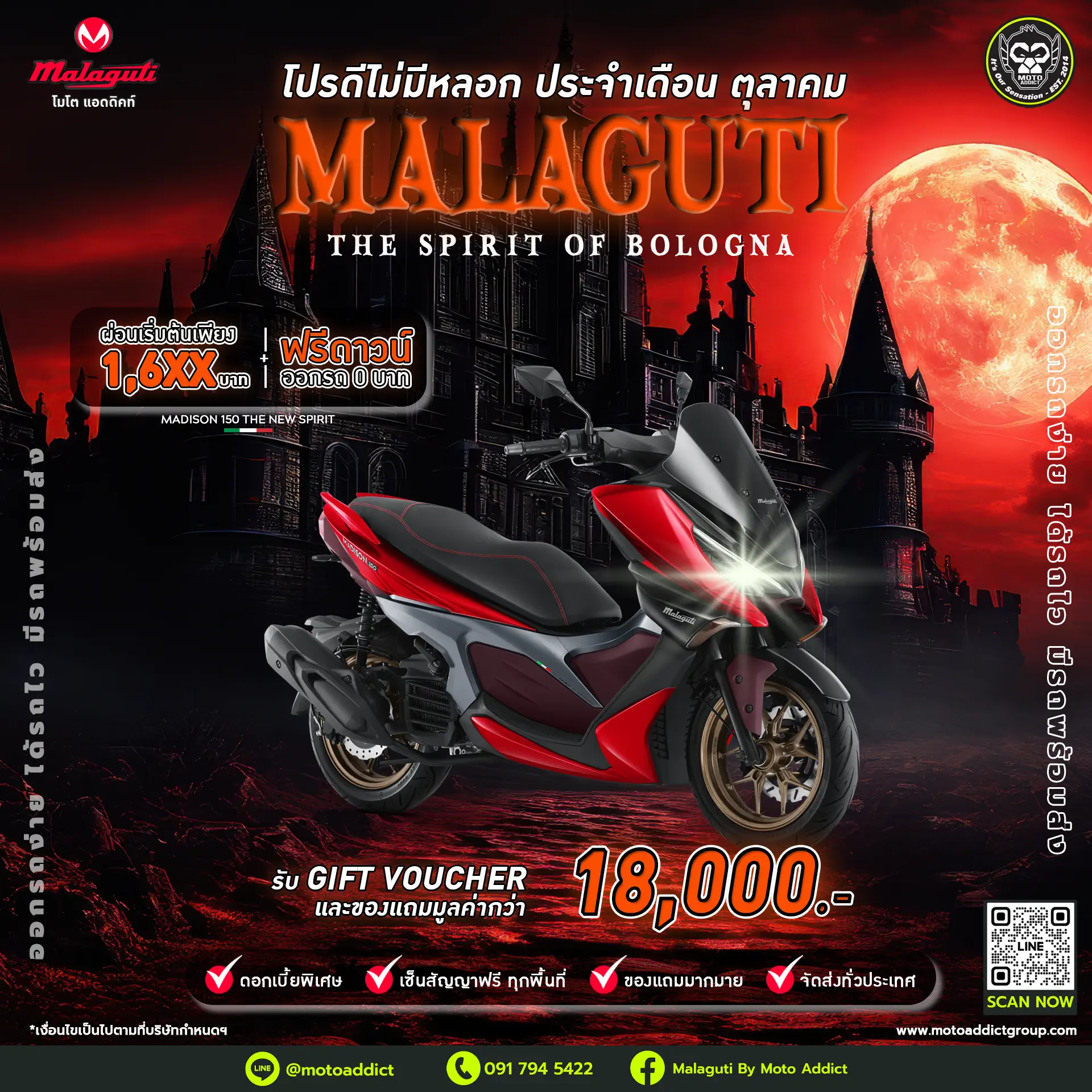 โปรดีไม่มีหลอก กับ MALAGUTI พร้อมรับ Gift Voucher และของแถมรวมมูลค่ากว่า 18,000 บาท