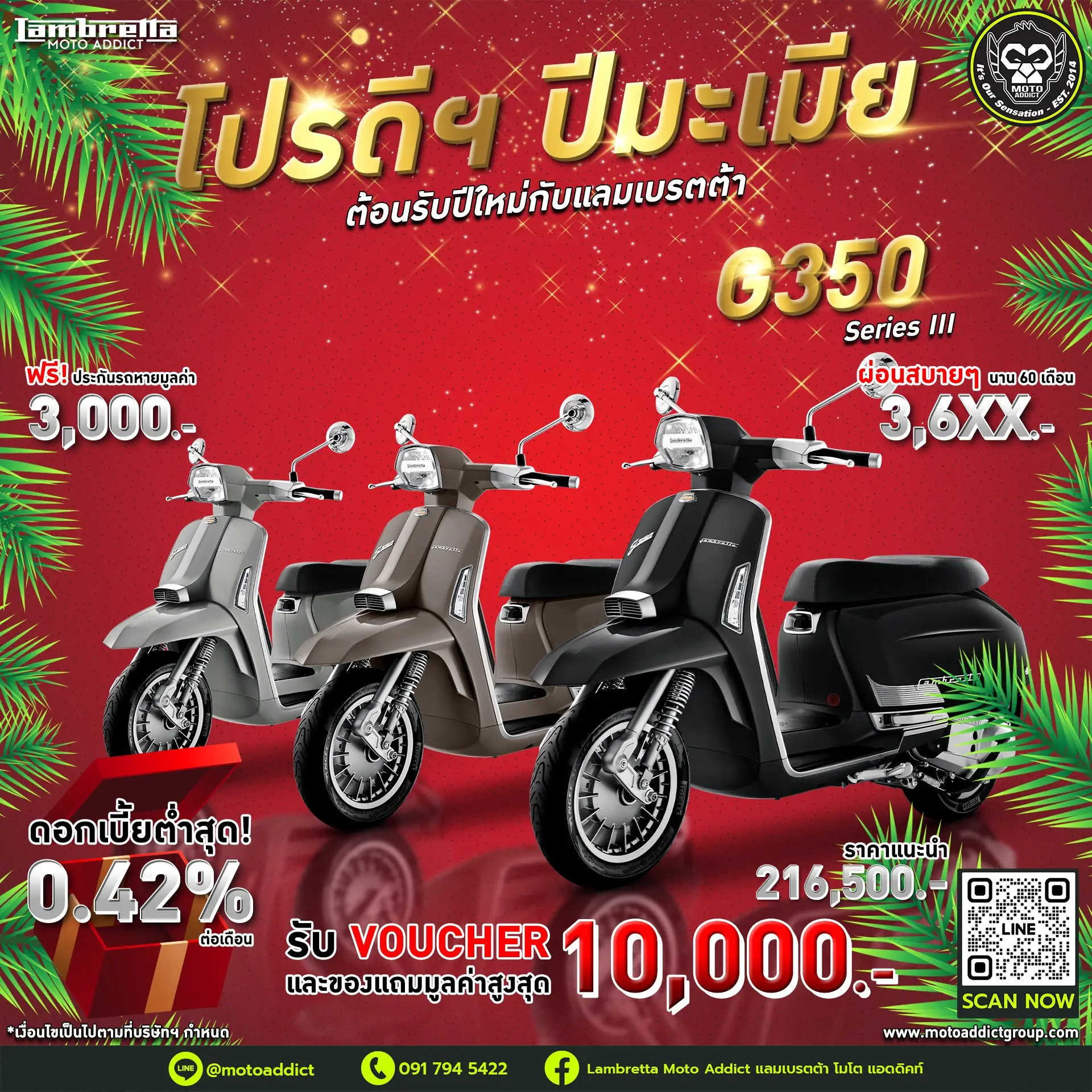 Lambretta G350 Series III พรีเมียมสกู๊ตเตอร์ระดับแฟลกชิป สง่างามทุกมุมมอง